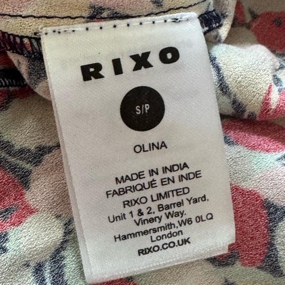 Rixo Floral Button-Up Blouse Anthropologie size S - Picture 5 of 6
